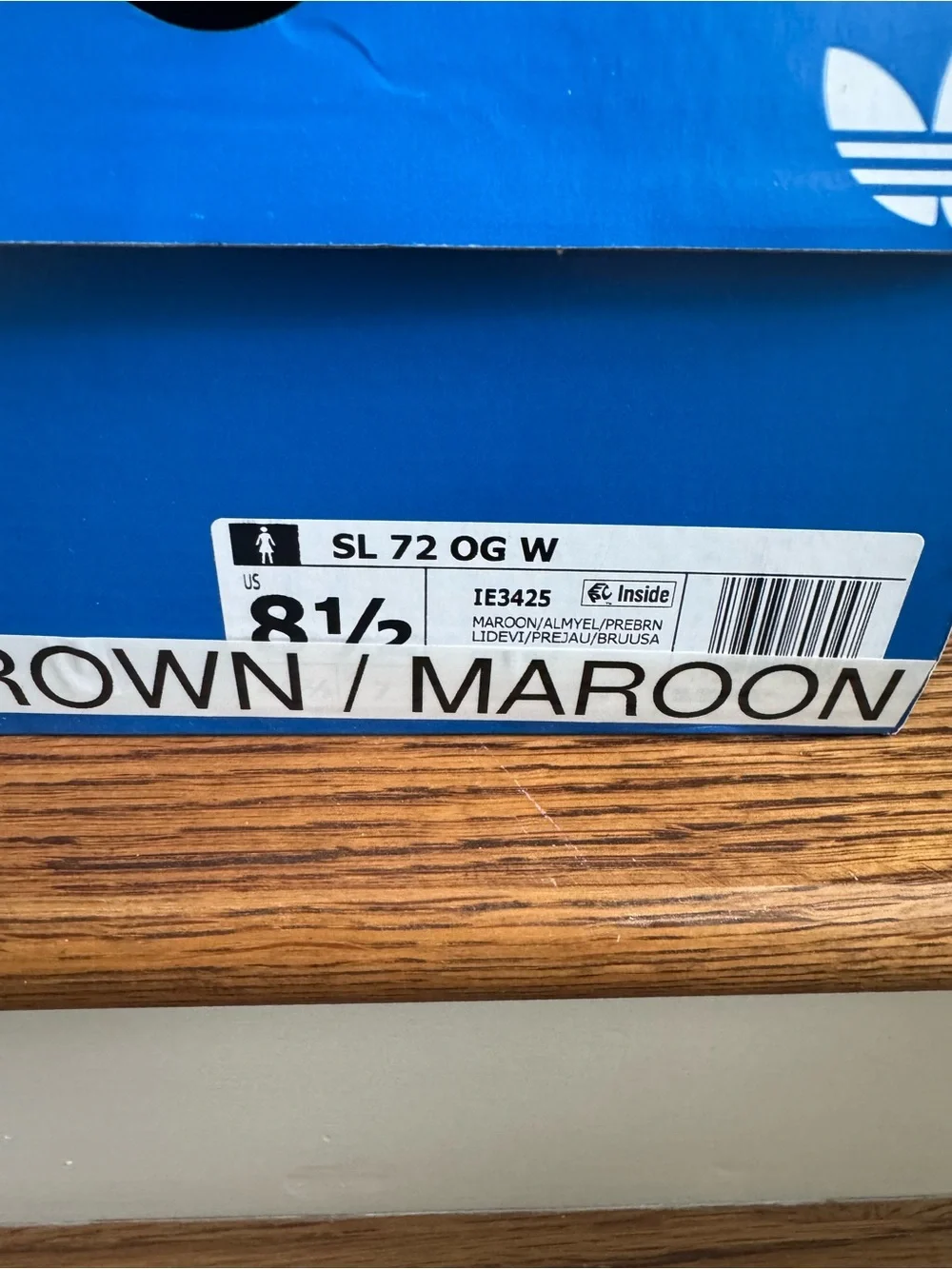 Adidas SL 72 OG Sneakers Women’s 8.5 | Maroon Brown Yellow | Retro Runner - Picture 11 of 12